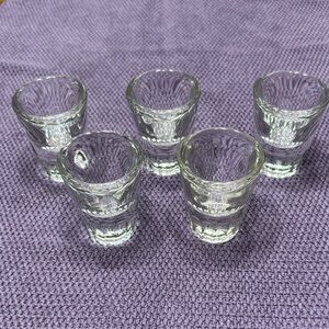 Libbey Vintage Clear Glass Shot Glass Set of 5